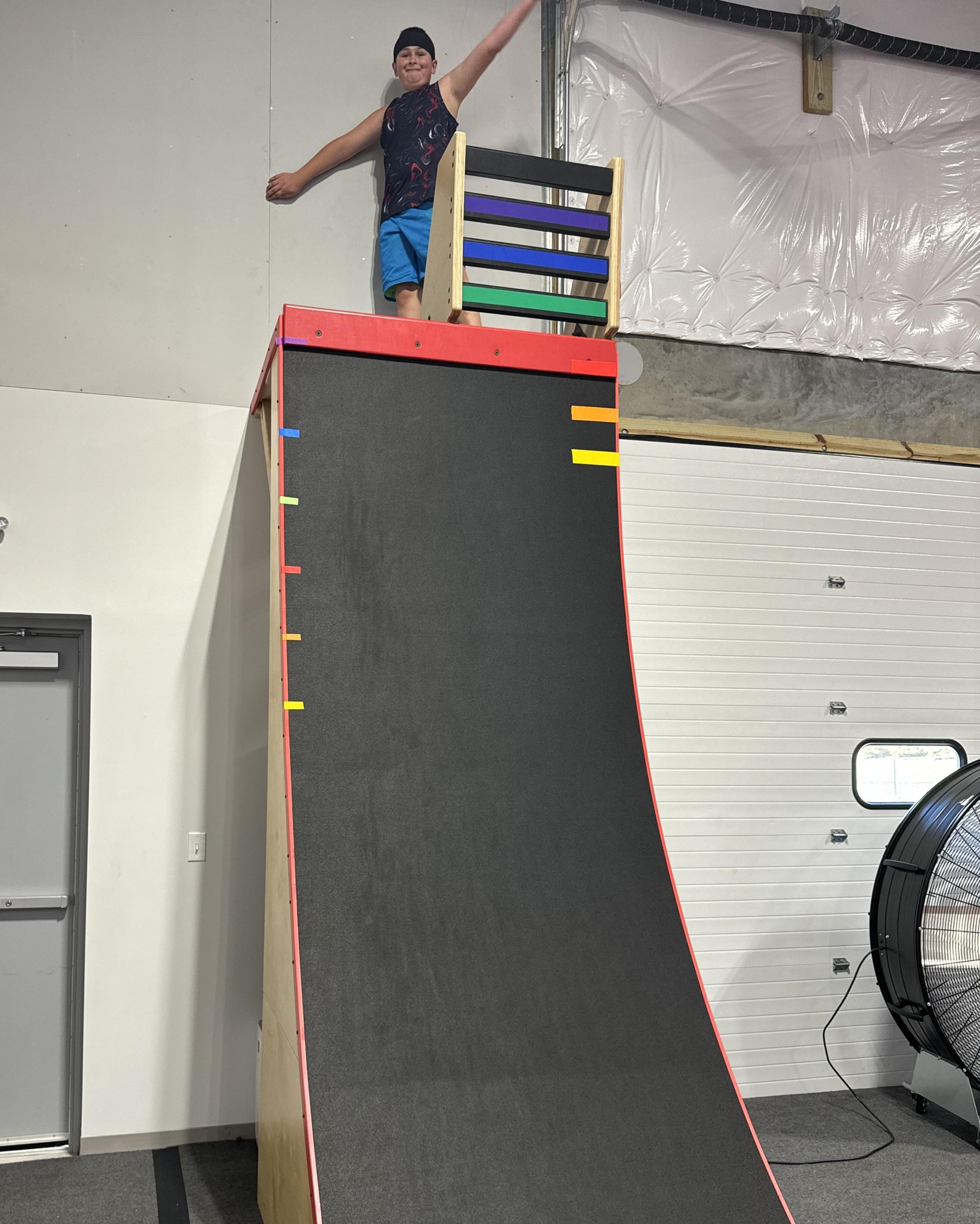 top of warped wall